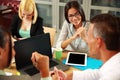 Business people having meeting around table Royalty Free Stock Photo