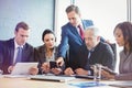 Business people having meeting in conference room Royalty Free Stock Photo