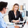 Business people having meeting in office Royalty Free Stock Photo