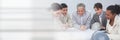 Business people having a meeting with transition effect Royalty Free Stock Photo