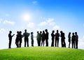 Business People Having an Outdoor Meeting and Discussions Royalty Free Stock Photo