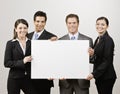 Business people holding blank Royalty Free Stock Photo