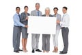 business people holding blank board Royalty Free Stock Photo