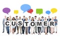 Business People Holding Word Customer Royalty Free Stock Photo