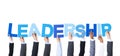 Business People Holding the Word Leadership