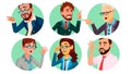 Business People In A Hole Vector. Society Behavior Concept. Isolated Flat Cartoon illustration Royalty Free Stock Photo