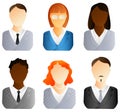 Business people icons Royalty Free Stock Photo