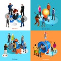 Business People Icons Set Royalty Free Stock Photo