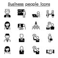 Business people icons set vector illustration graphic design Royalty Free Stock Photo