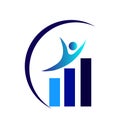 Business people increasing level logo