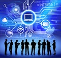 Business People Internet Connecting Network Communication Concept Royalty Free Stock Photo