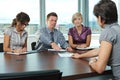Business people at job interview Royalty Free Stock Photo