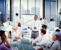 Business People Listening to a Business Presentation Royalty Free Stock Photo