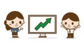 Business people looking Growth Chart