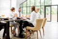 Business people during a lunch at the restaurant Royalty Free Stock Photo