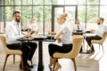 Business people during a lunch at the restaurant Royalty Free Stock Photo