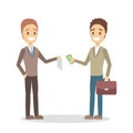 Business people making a financial deal illustration