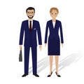 Business people male and female. Office employees man and woman standing together. Business teamwork concept. Royalty Free Stock Photo