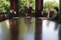 Business People Meeting Around Boardroom Table Royalty Free Stock Photo