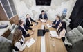 Business People Meeting Conference Discussion Corporate Concept,business team,business partners discussing documents and Royalty Free Stock Photo