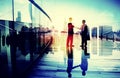 Business People Meeting Greeting Handshake Cityscape Concept