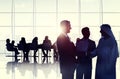 Business People Meeting Room Handshake Global Communication Concept Royalty Free Stock Photo