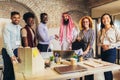 Business people meeting and talking about business. Arab businessman shaking hands with his business partner Royalty Free Stock Photo