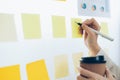 Business people meeting and use post it notes to share idea Royalty Free Stock Photo