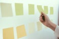 Business people meeting and use post it notes to share idea Royalty Free Stock Photo