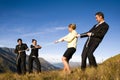Business People Mountains Competition Concept Royalty Free Stock Photo
