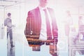 Business people in office, business interface Royalty Free Stock Photo