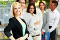 Business people in the office lined up Royalty Free Stock Photo