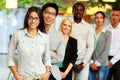 Business people in the office lined up Royalty Free Stock Photo