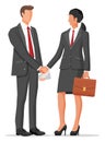 Business people partners handshake.