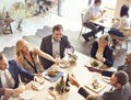 Business People Party Cheers Enjoying Food Concept Royalty Free Stock Photo