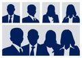 Business People Picture Placeholder Set Royalty Free Stock Photo