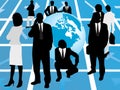 Business people and the planet Royalty Free Stock Photo