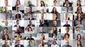 Business people portrait collection: Avatar collage Royalty Free Stock Photo