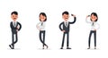 Business people poses action character vector design no19 Royalty Free Stock Photo