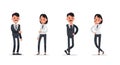 Business people poses action character vector design no22 Royalty Free Stock Photo