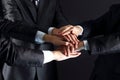 Business people putting their hands Royalty Free Stock Photo