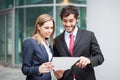 Business people reading a document Royalty Free Stock Photo