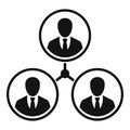 Business people relation icon, simple style