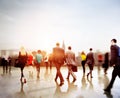 Business People Rush Hour Walking Commuting City Concept Royalty Free Stock Photo