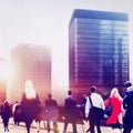 Business People Rush Hour Walking Commuting City Concept Royalty Free Stock Photo