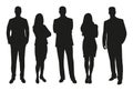 Business people, set of silhouettes Royalty Free Stock Photo