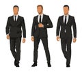 Business people, set of three models Royalty Free Stock Photo