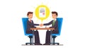 Business people shaking hands after closing deal Royalty Free Stock Photo