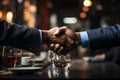 business people shaking hands meeting office agreement businessman ai generated Royalty Free Stock Photo