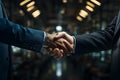 business people shaking hands meeting office agreement businessman ai generated Royalty Free Stock Photo